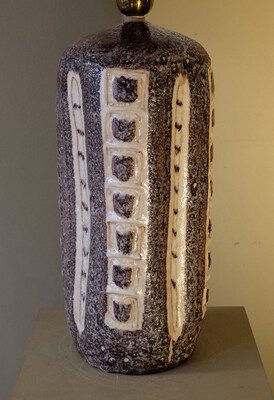 1950 ceramic table lamp Guido Gambone