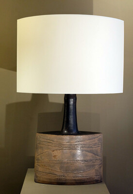 almond shape huge Bruno Gambone table lamp
