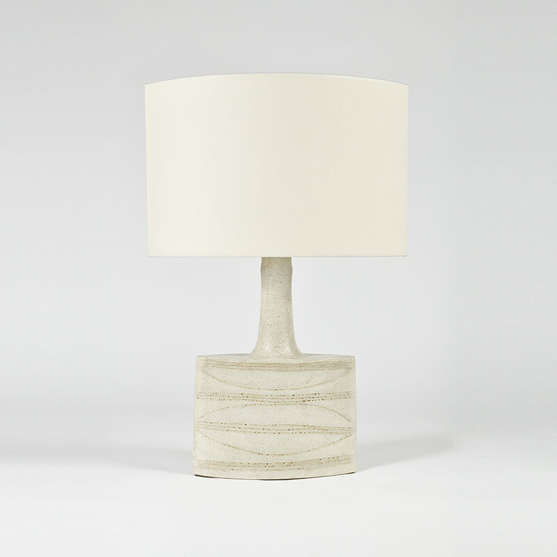 almond shape huge Bruno Gambone table lamp 2