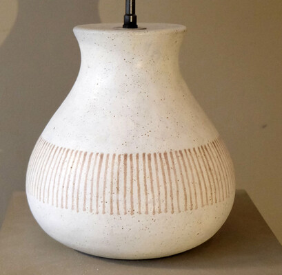 Bruno Gambone Ceramic Table Lamp Italy 1980 Elegant Vintage Italian Design