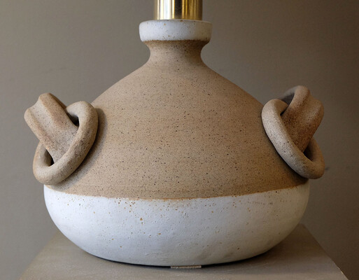 Bruno Gambone ceramic table lamp with rings