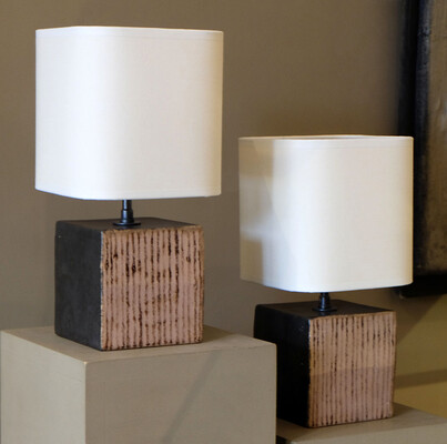 Bruno Gambone Lamps (1980) Rare Italian Ceramic