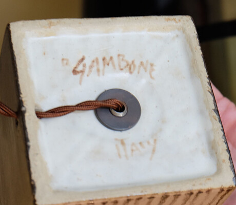 Bruno Gambone Lamps (1980) Rare Italian Ceramic