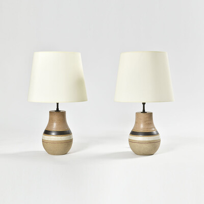 Bruno Gambone pair of lamps