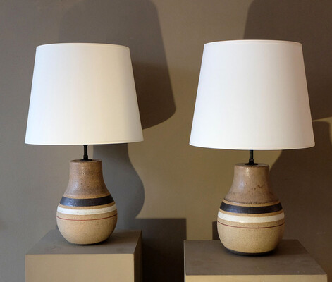 Bruno Gambone pair of lamps