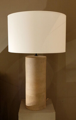huge Bruno Gambone sandstone table lamp