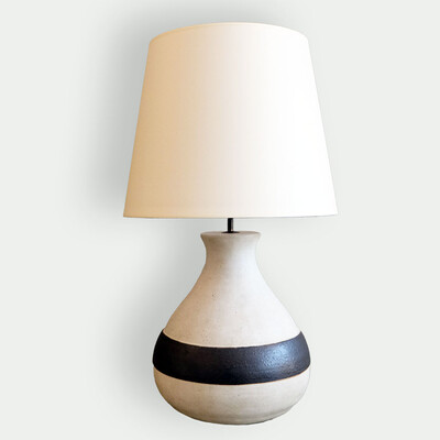 huge white bruno gambone table lamp