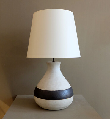 huge white bruno gambone table lamp