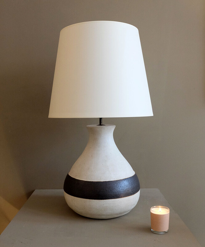 huge white bruno gambone table lamp