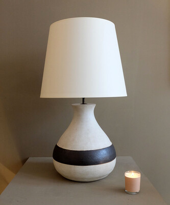 huge white bruno gambone table lamp