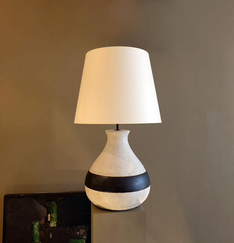 huge white bruno gambone table lamp