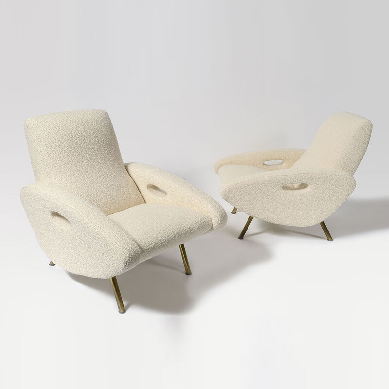 Letourneur French pair of armchairs Mourra editions