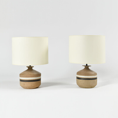 Pair of Bruno Gambone table lamps
