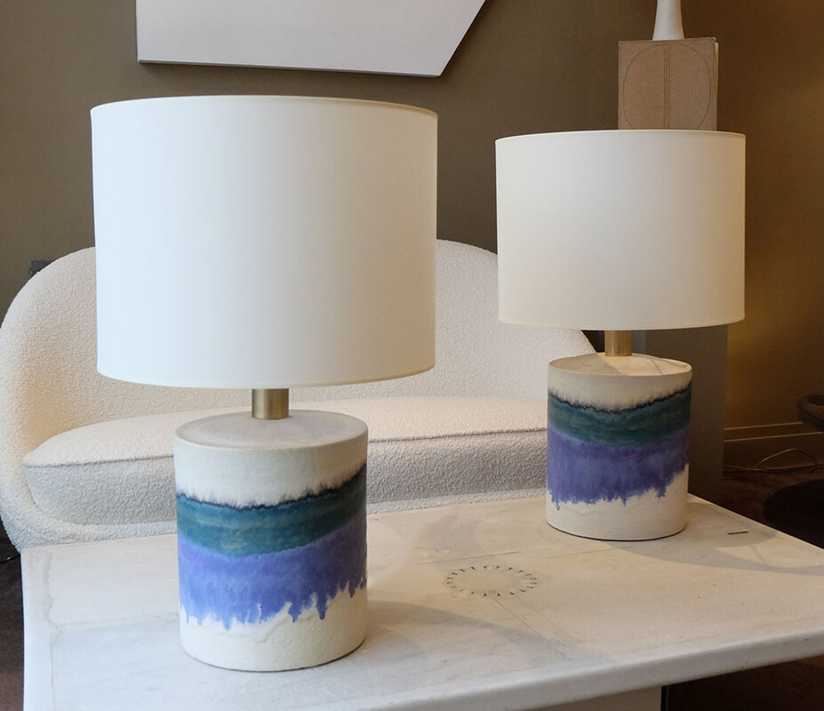 Pair of huge table lamps design Marcello Fantoni 70's