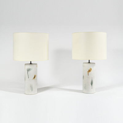 paire de grandes lampes Bruno Gambone