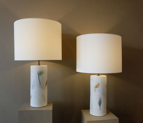 paire de grandes lampes Bruno Gambone