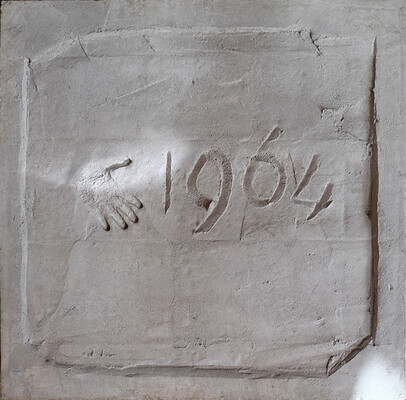 Paul Kingma Huge brutalist coffee table, 1964 – Unique Concrete & Stone Inlay