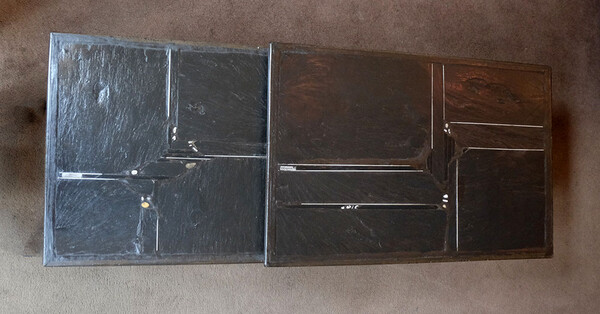 Paul Kingma set of 2 black coffee tables 1992