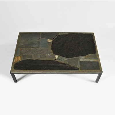 Paul Kingma Unique Coffee Table Netherlands 1962 Inlaid Concrete Top