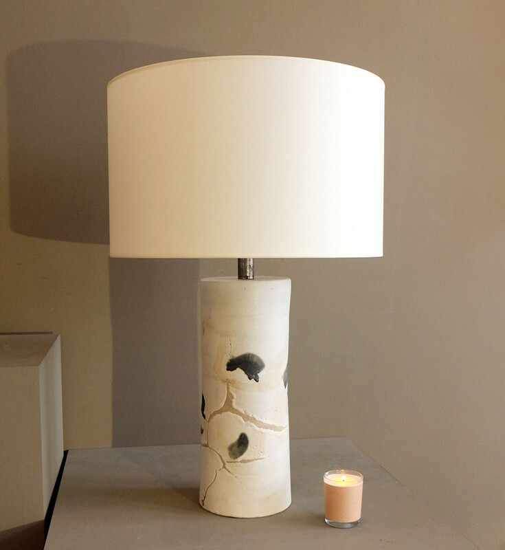 rare big Bruno Gambone table lamp