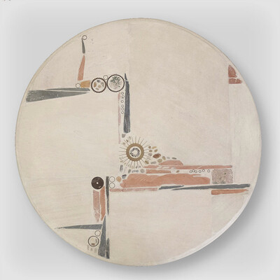 rare exceptionnelle table basse blanche ronde Paul Kingma