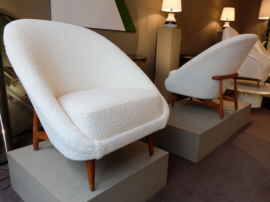 rare theo ruth artifort 115 pair of chairs