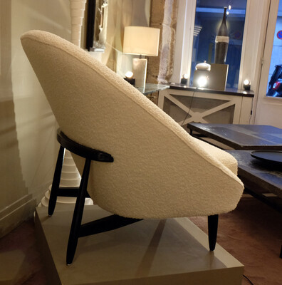 rare theo ruth artifort 115 pair of chairs black base