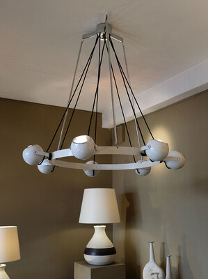 Stilnovo Chandelier 1970 Italian Mid-Century Modern Lighting