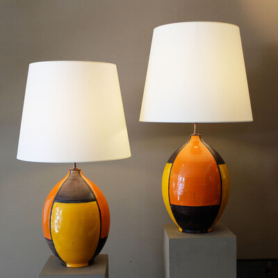 Très grandes lampes Aldo Londi Bitossi